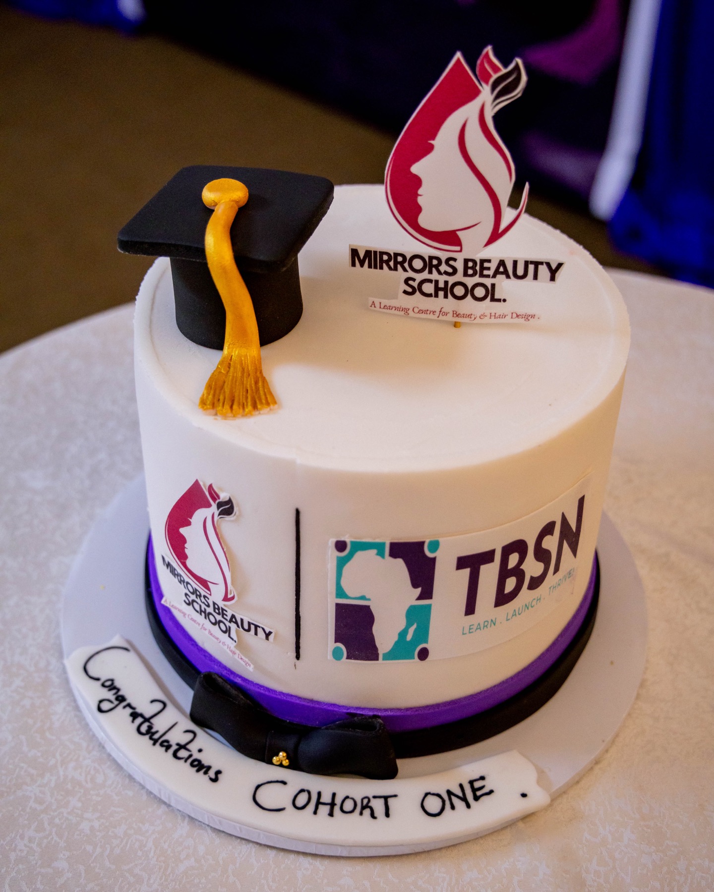 The Cohort One graduation cake